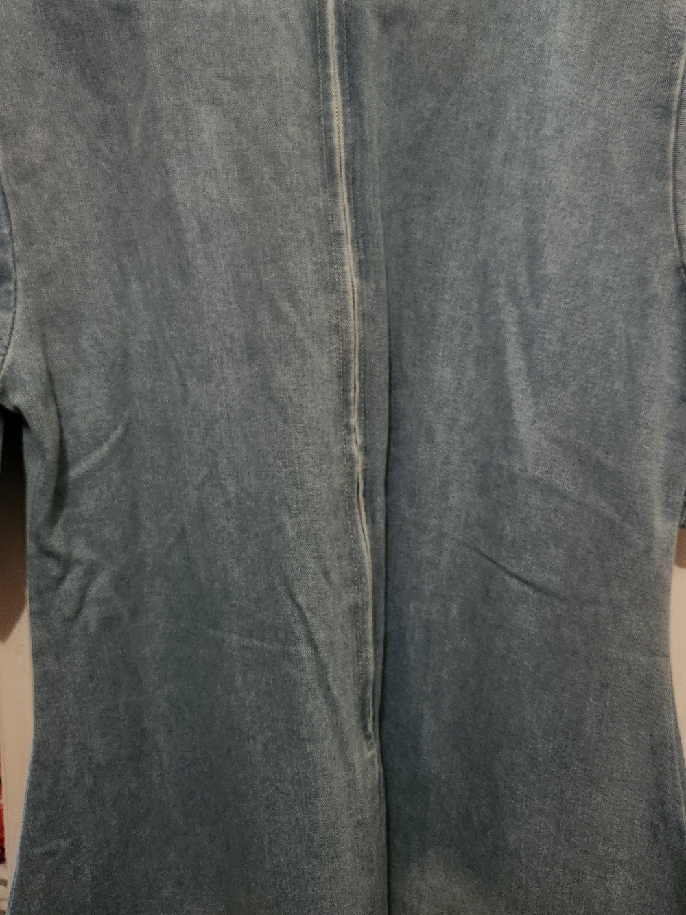 Fashion Nova Light Blue Denim Jumpsuit Romper - Picture 4 of 4